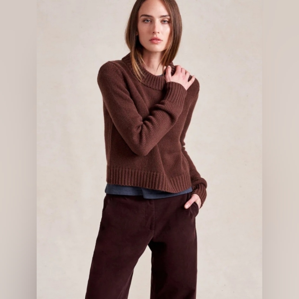 La Ligne Brown Crewneck Knit Sweater